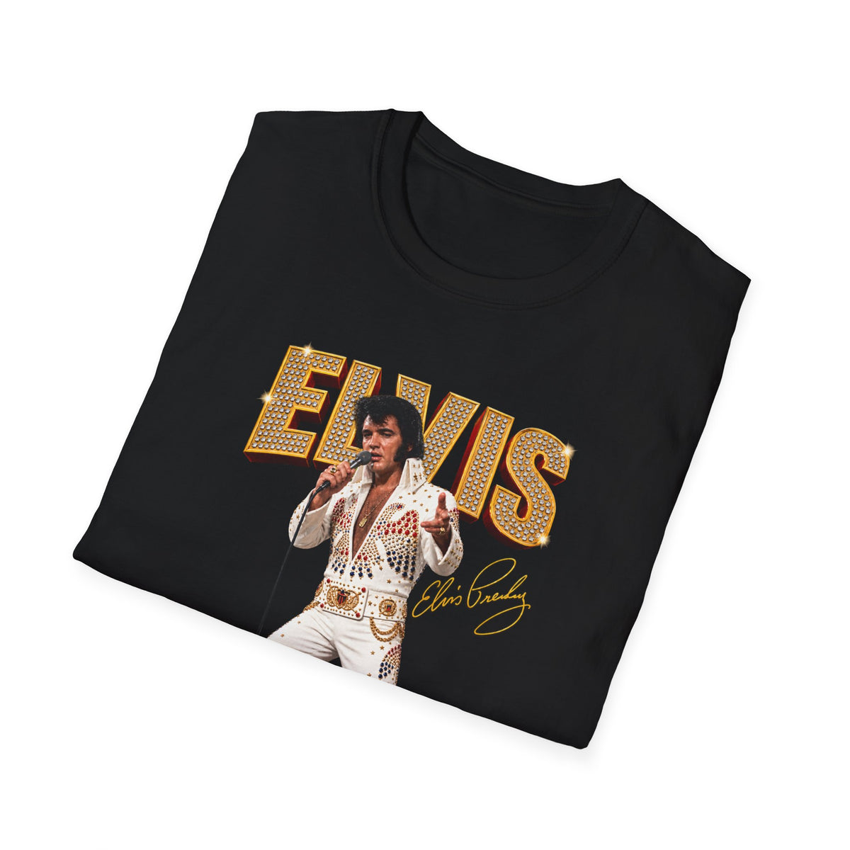 Elvis Presley Vintage Graphic T‑Shirt — 'Elvis' Signature Concert Tee