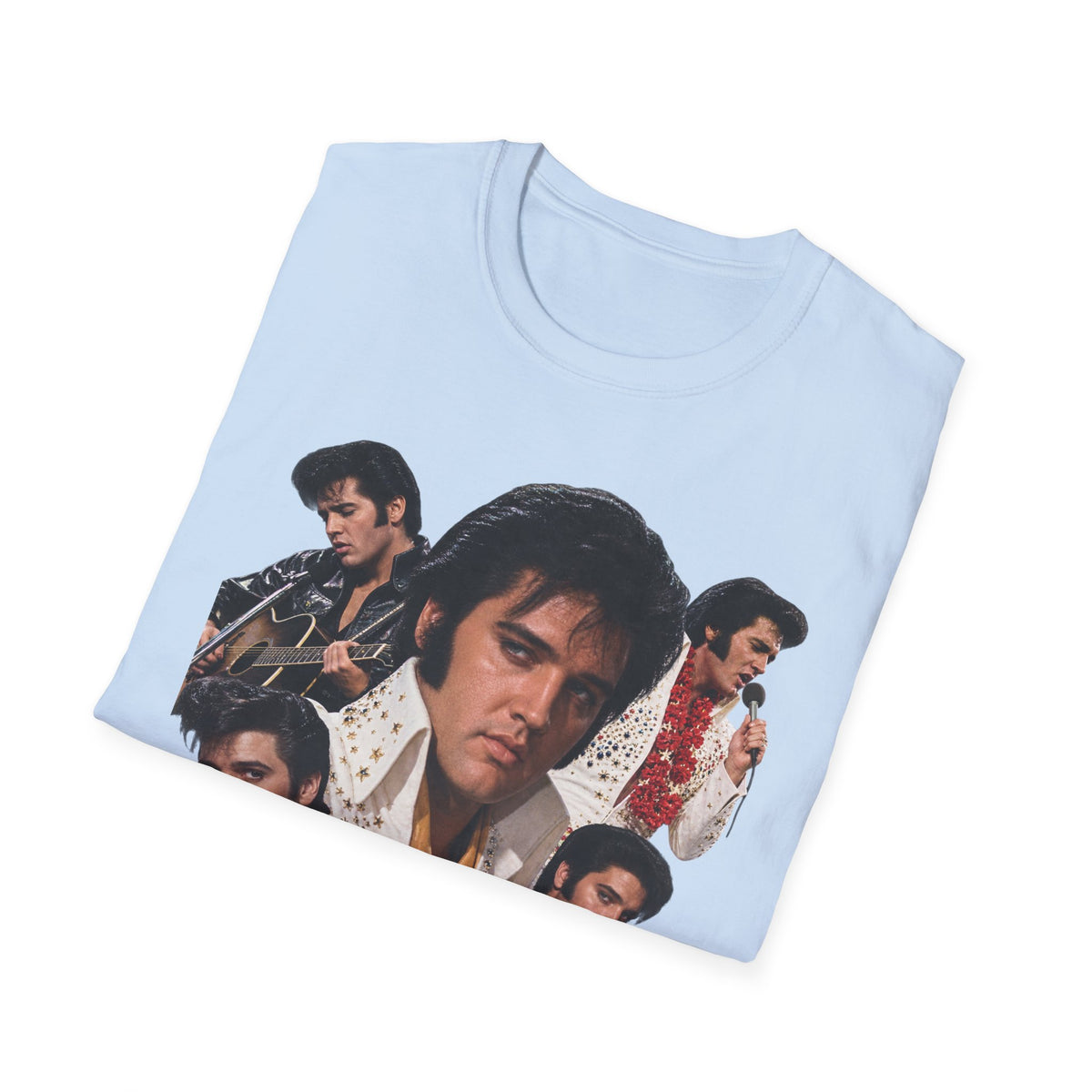 Elvis Vintage Rock Icon Collage T-Shirt
