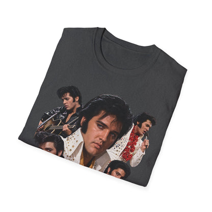 Elvis Vintage Rock Icon Collage T-Shirt