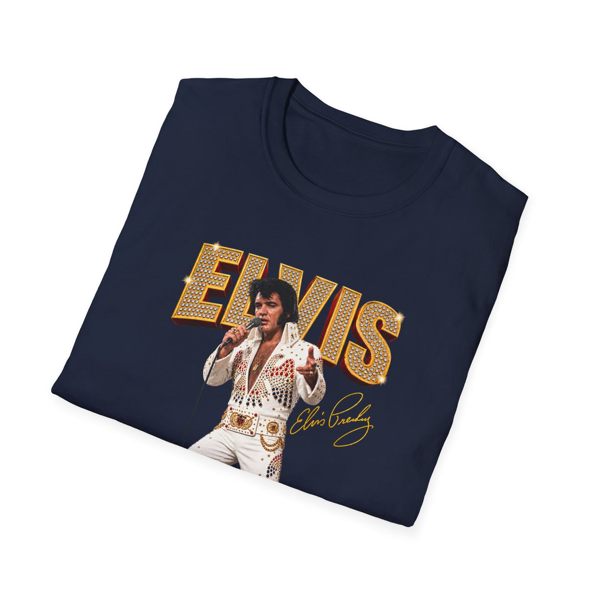 Elvis Presley Vintage Graphic T‑Shirt — 'Elvis' Signature Concert Tee