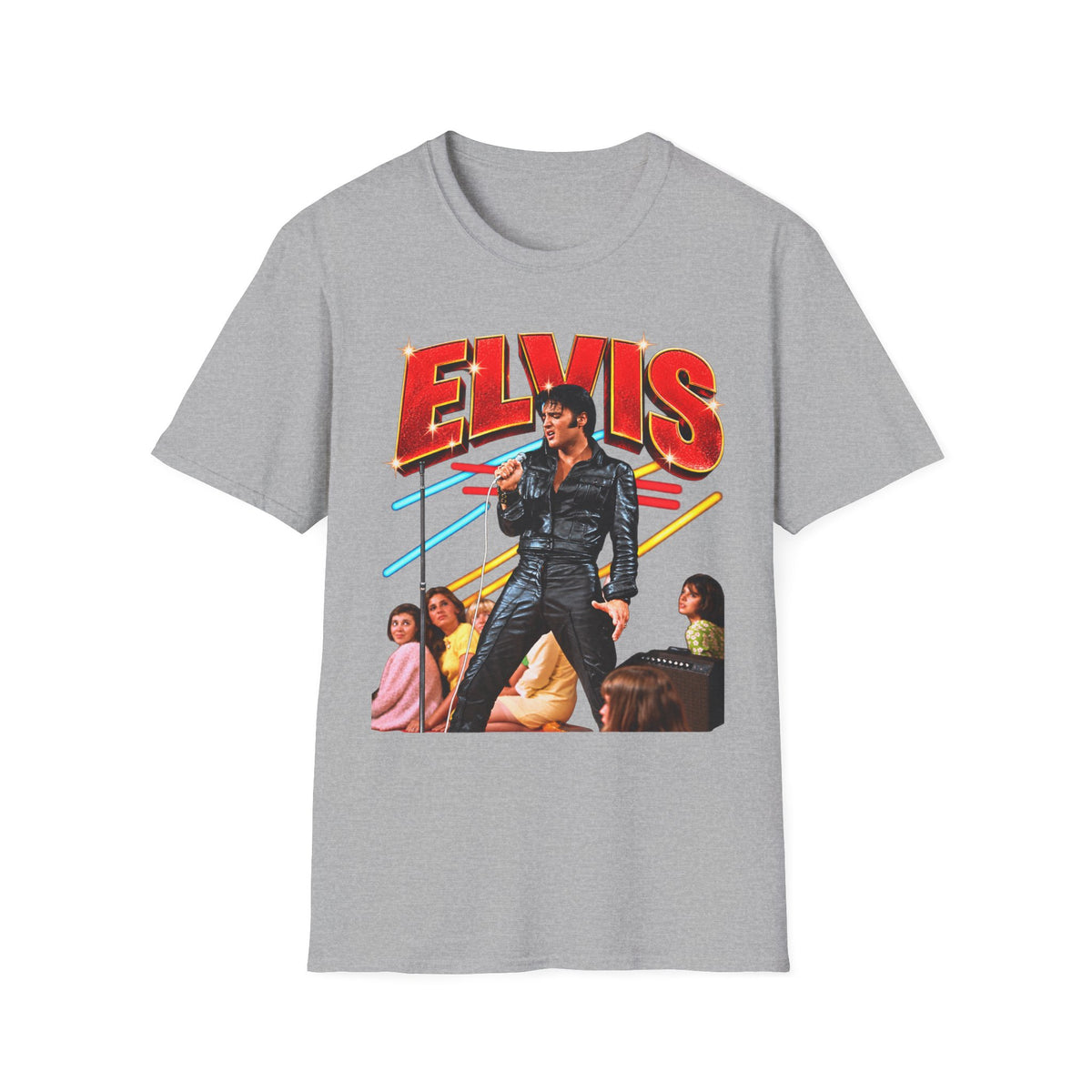 Retro Elvis Concert Sticker Tee