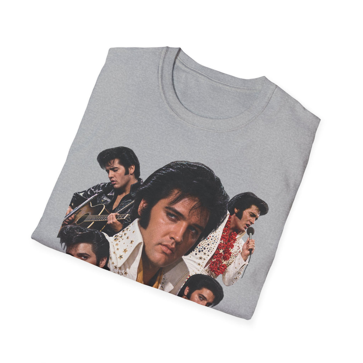 Elvis Vintage Rock Icon Collage T-Shirt