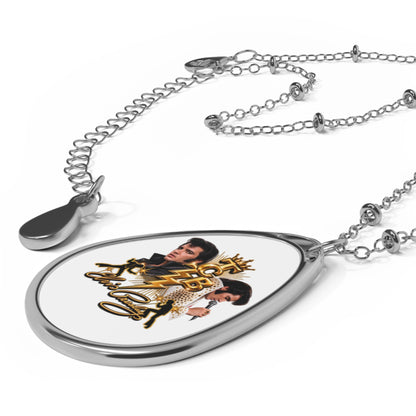 Elvis Oval Photo Pendant Necklace — Retro Rock 'n' Roll Memorial Jewelry