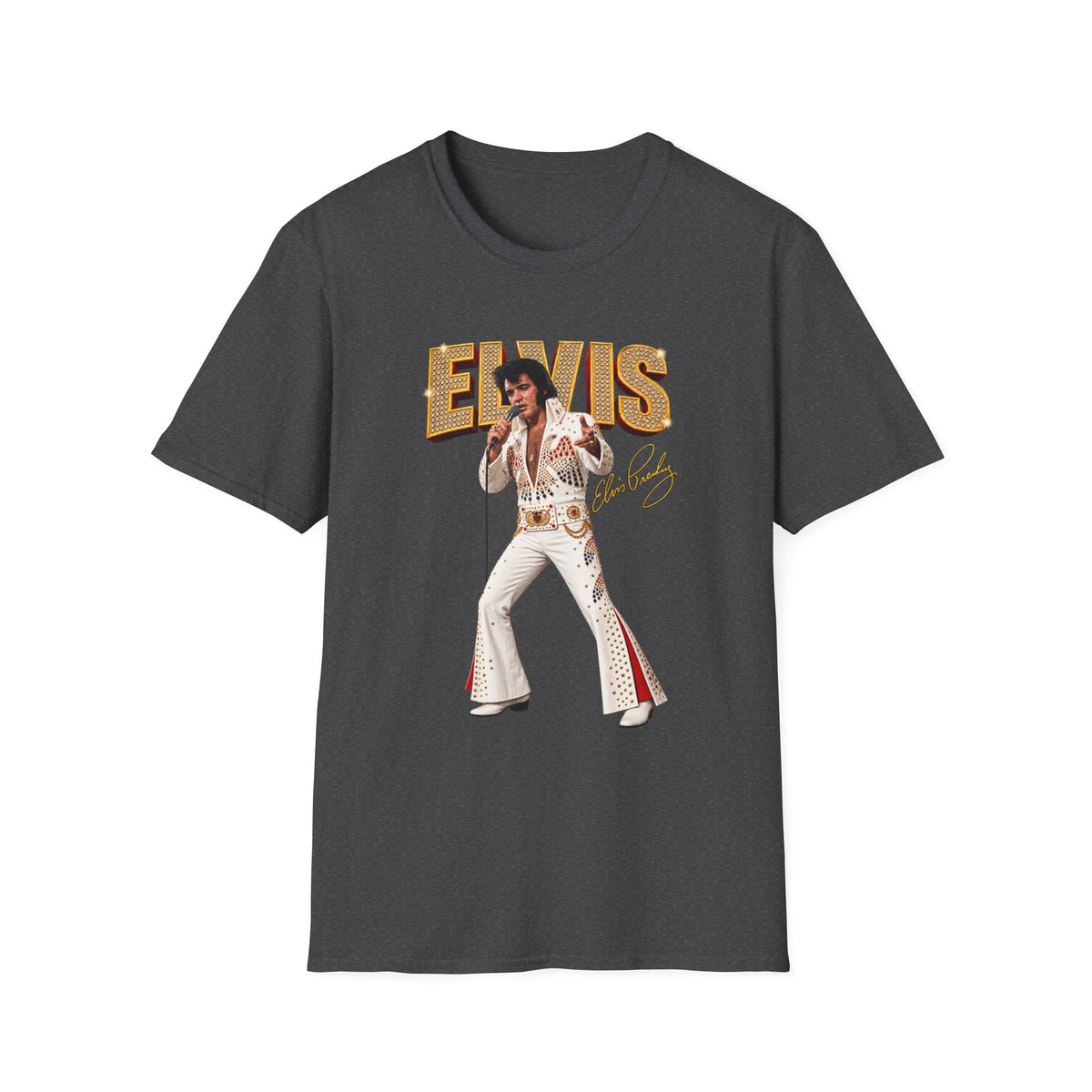 Elvis Presley Vintage Graphic T‑Shirt — 'Elvis' Signature Concert Tee