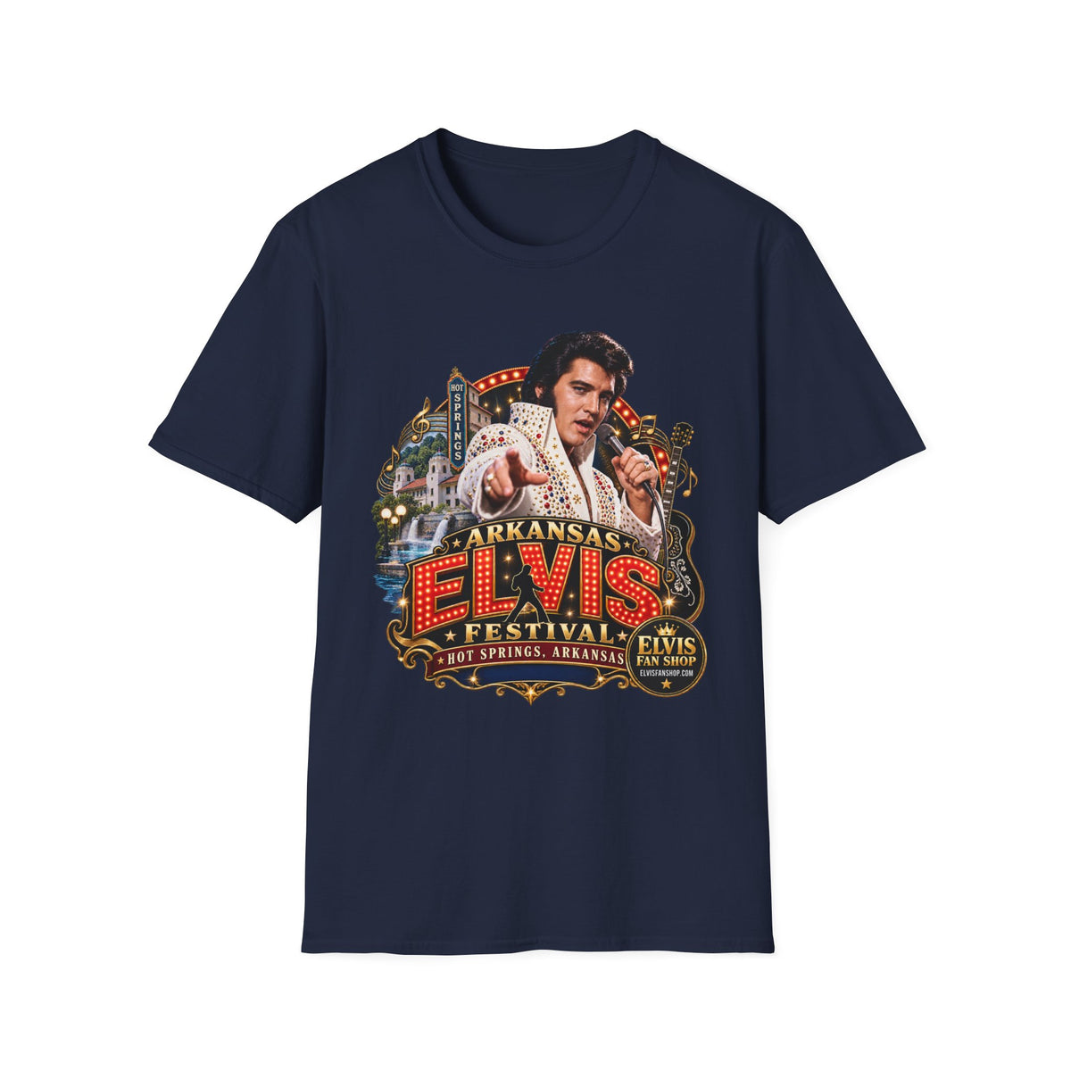 Hot Springs Elvis Festival Unisex Softstyle T-Shirt