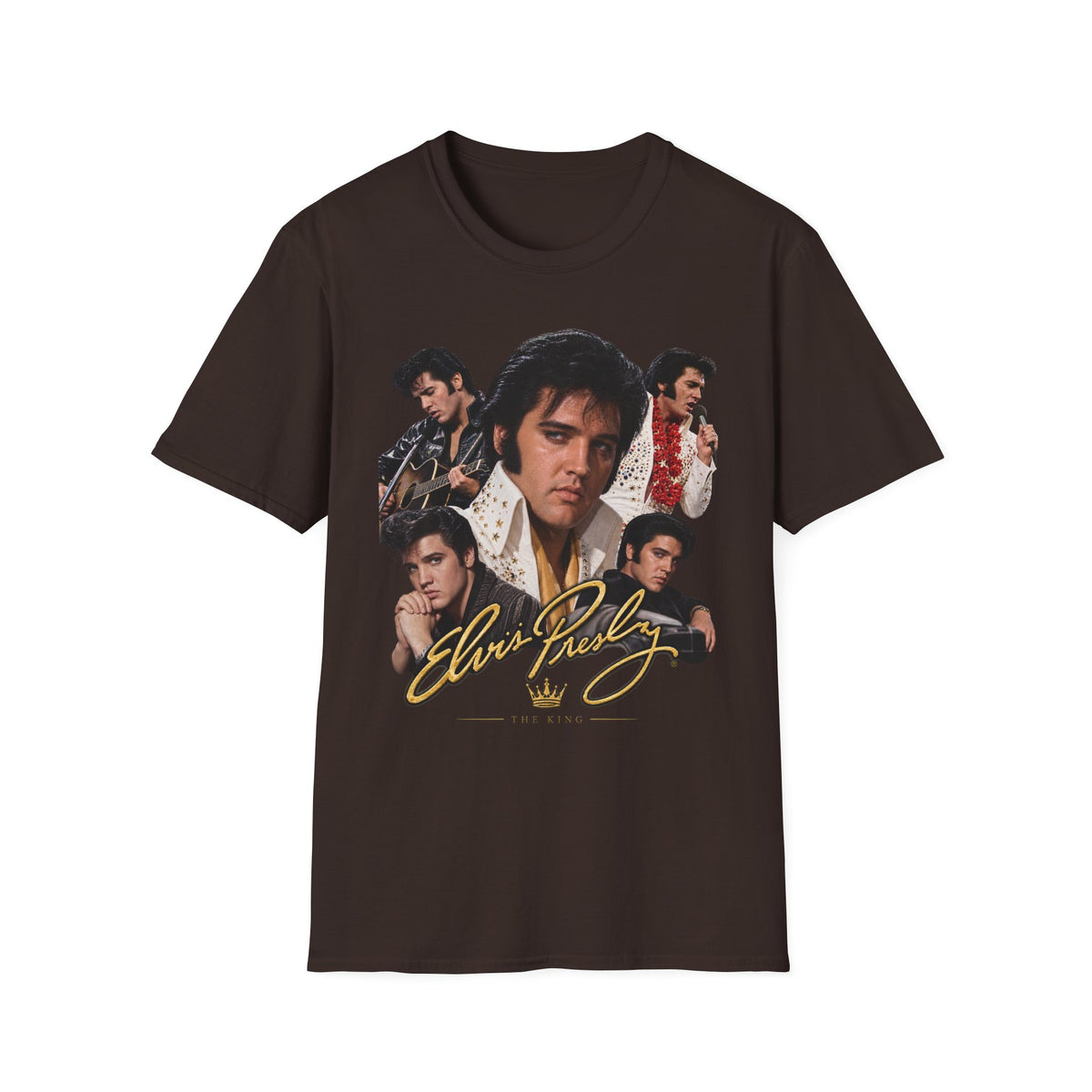 Elvis Vintage Rock Icon Collage T-Shirt