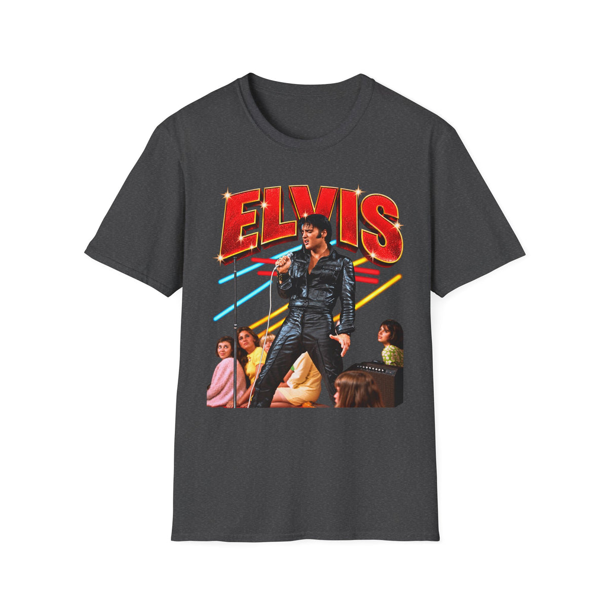 Retro Elvis Concert Sticker Tee