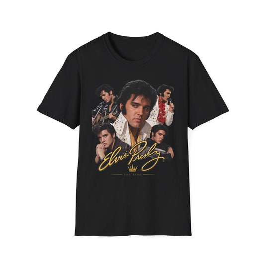 Elvis Vintage Rock Icon Collage T-Shirt