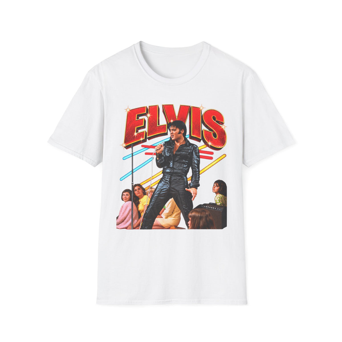 Retro Elvis Concert Sticker Tee