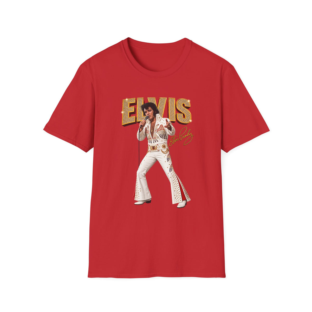 Elvis Presley Vintage Graphic T‑Shirt — 'Elvis' Signature Concert Tee