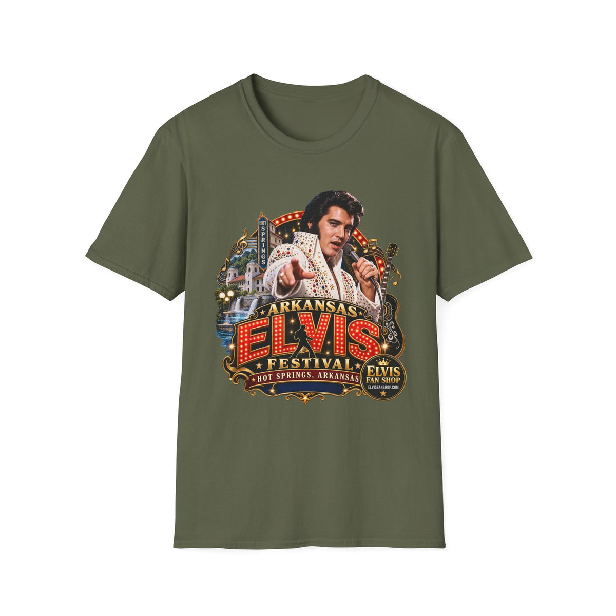 Hot Springs Elvis Festival Unisex Softstyle T-Shirt