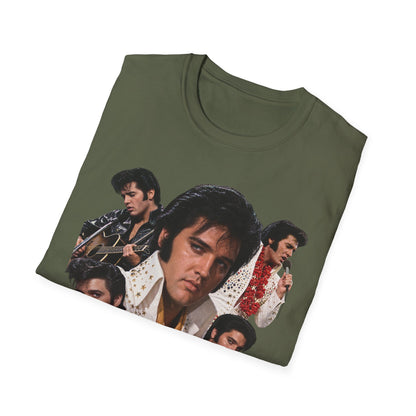Elvis Vintage Rock Icon Collage T-Shirt