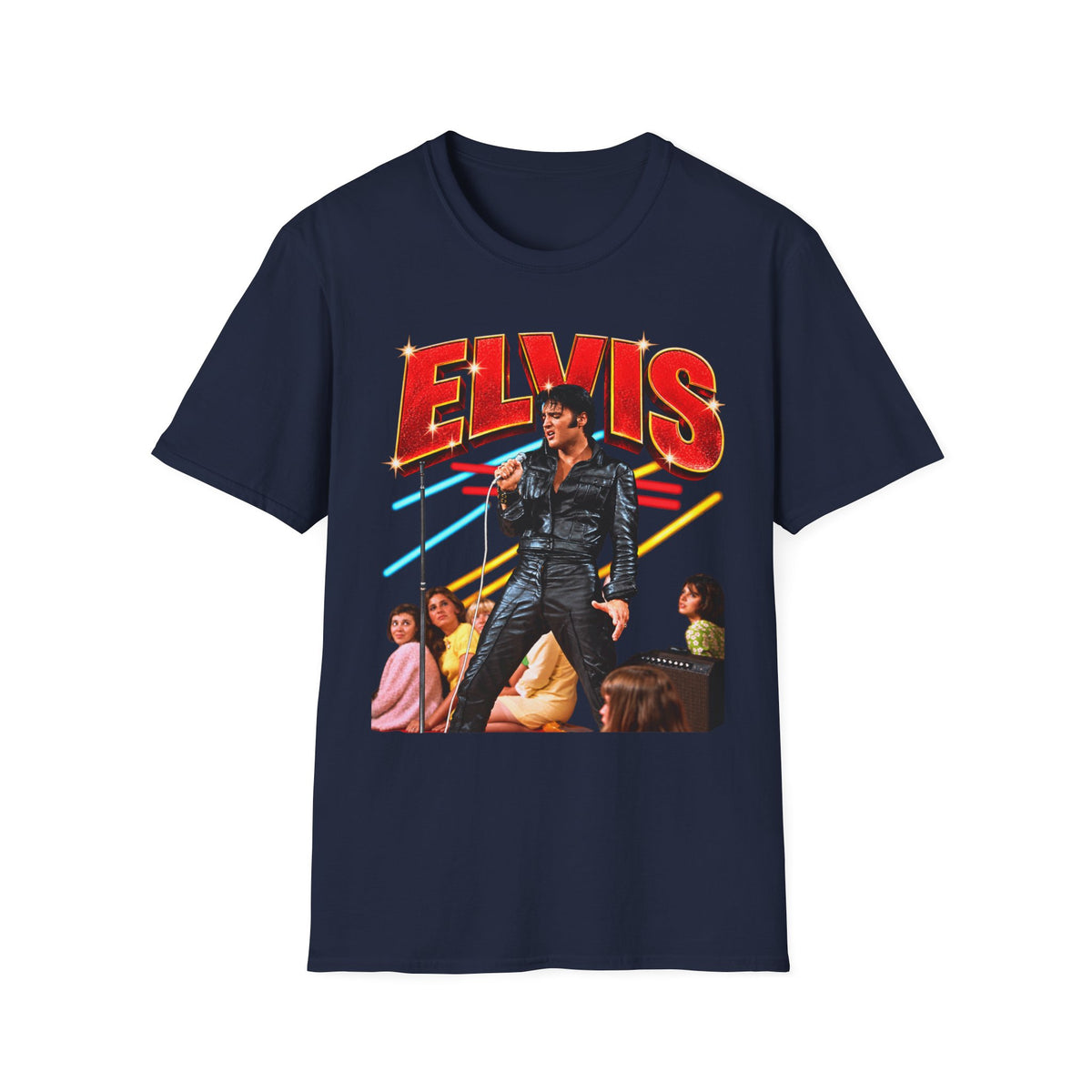 Retro Elvis Concert Sticker Tee