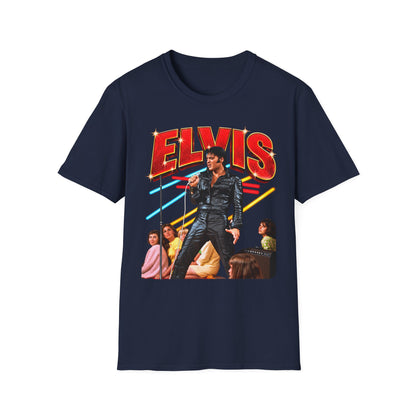 Retro Elvis Concert Sticker Tee