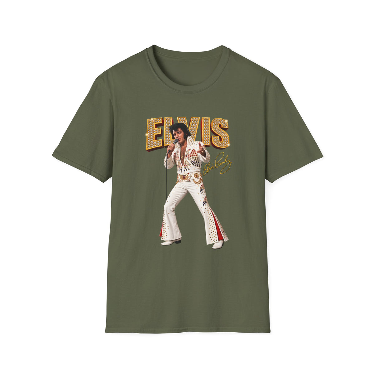Elvis Presley Vintage Graphic T‑Shirt — 'Elvis' Signature Concert Tee