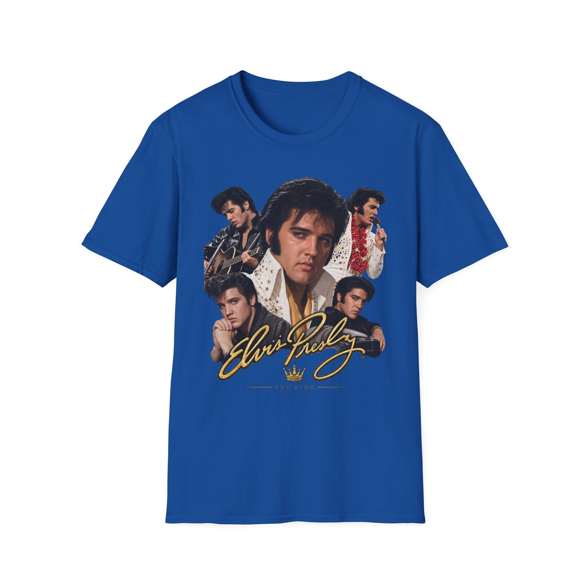 Elvis Vintage Rock Icon Collage T-Shirt