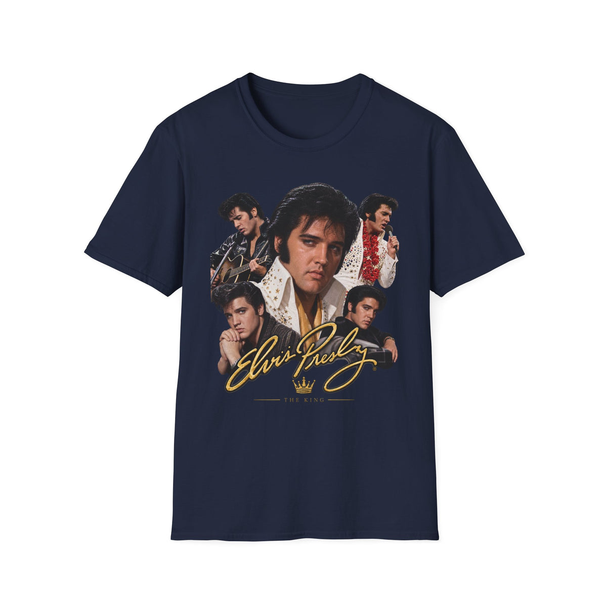 Elvis Vintage Rock Icon Collage T-Shirt