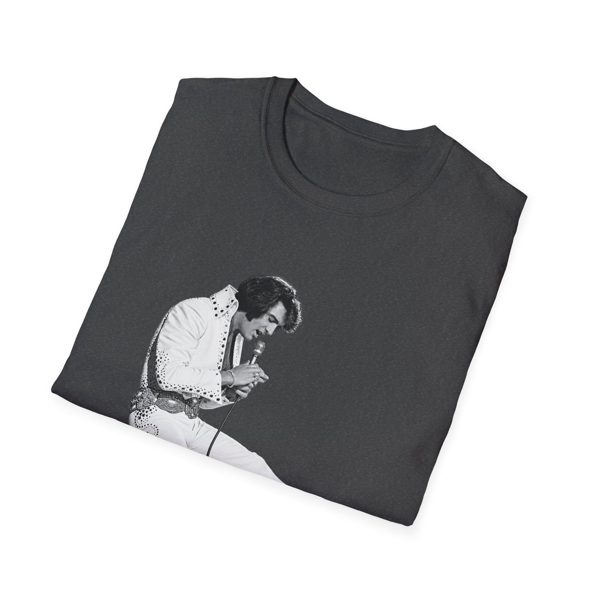 Kneeling Elvis Vintage Script Tee