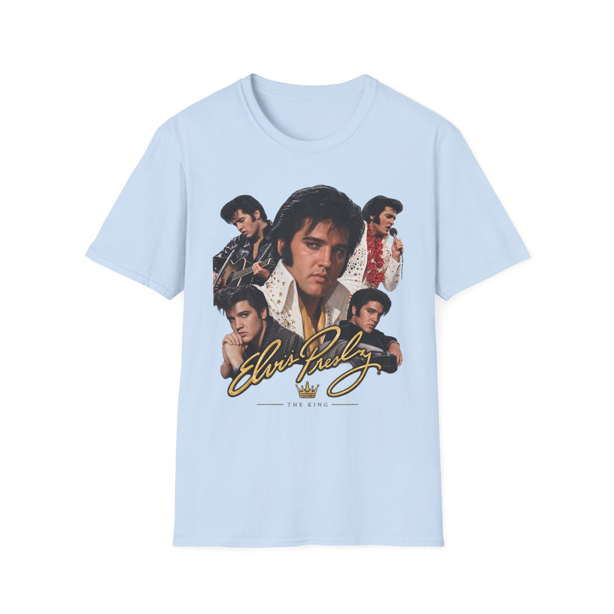 Elvis Vintage Rock Icon Collage T-Shirt