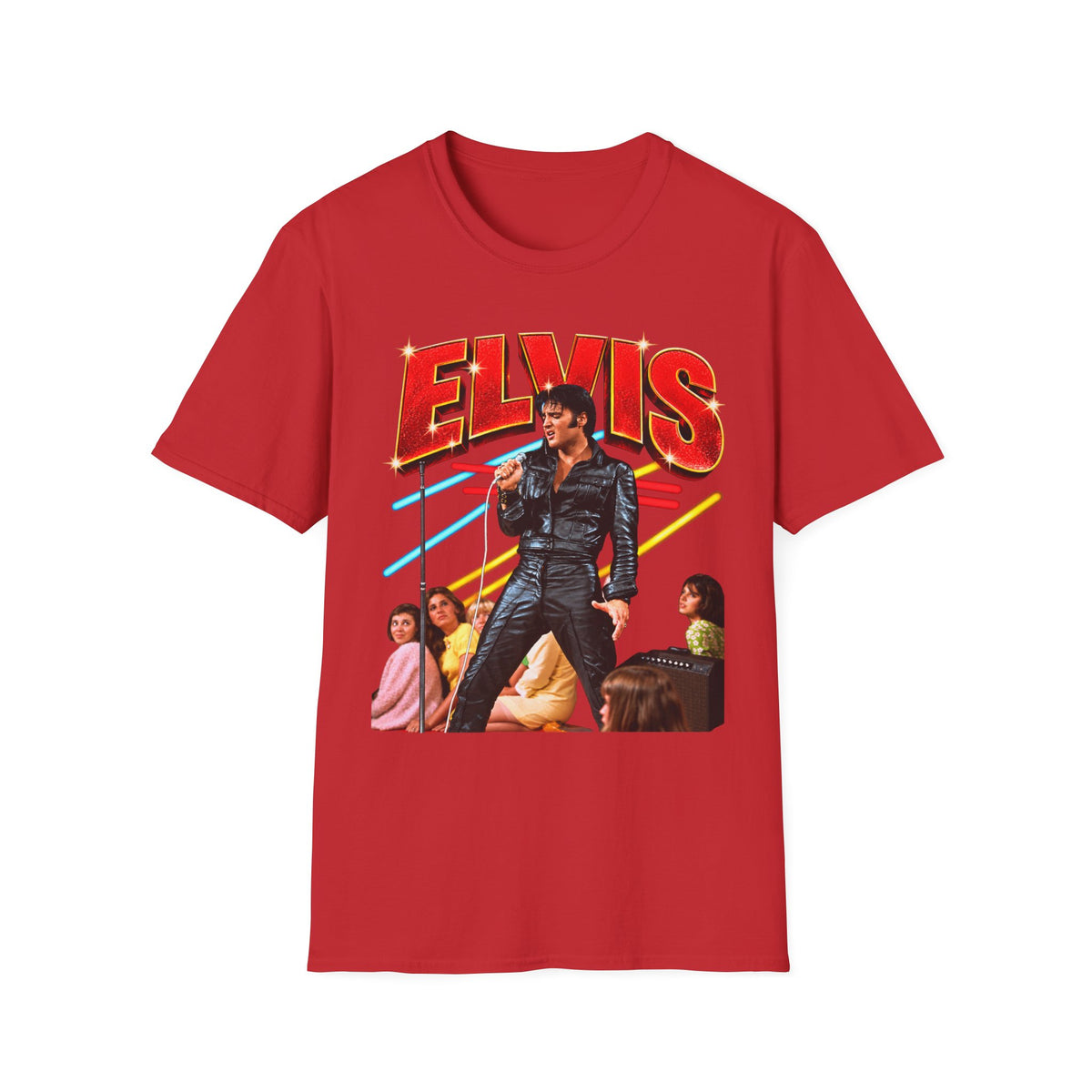 Retro Elvis Concert Sticker Tee