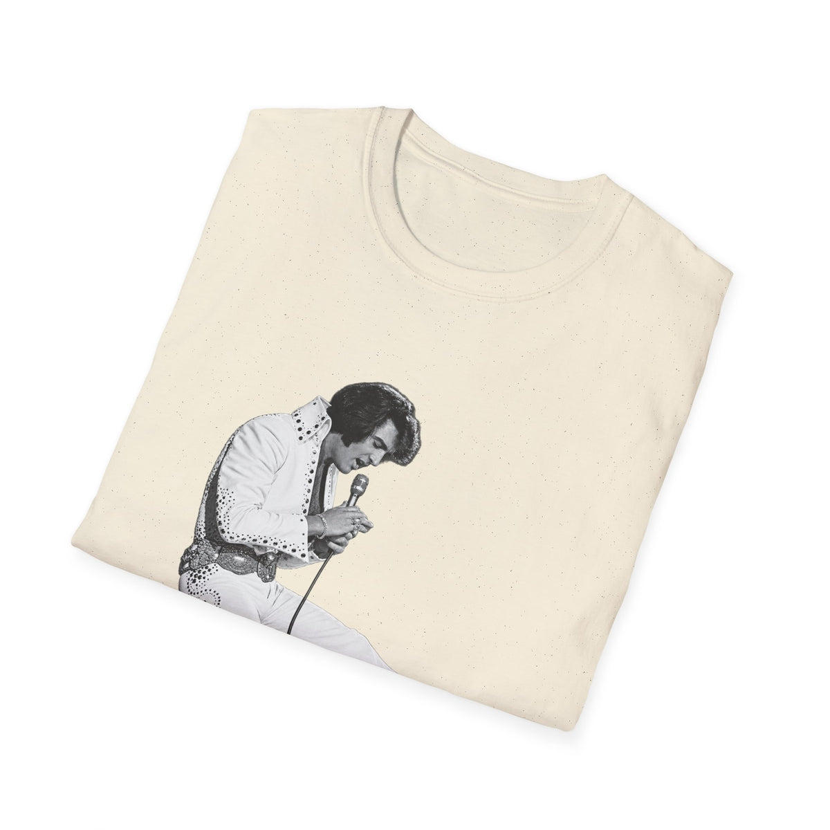 Kneeling Elvis Vintage Script Tee