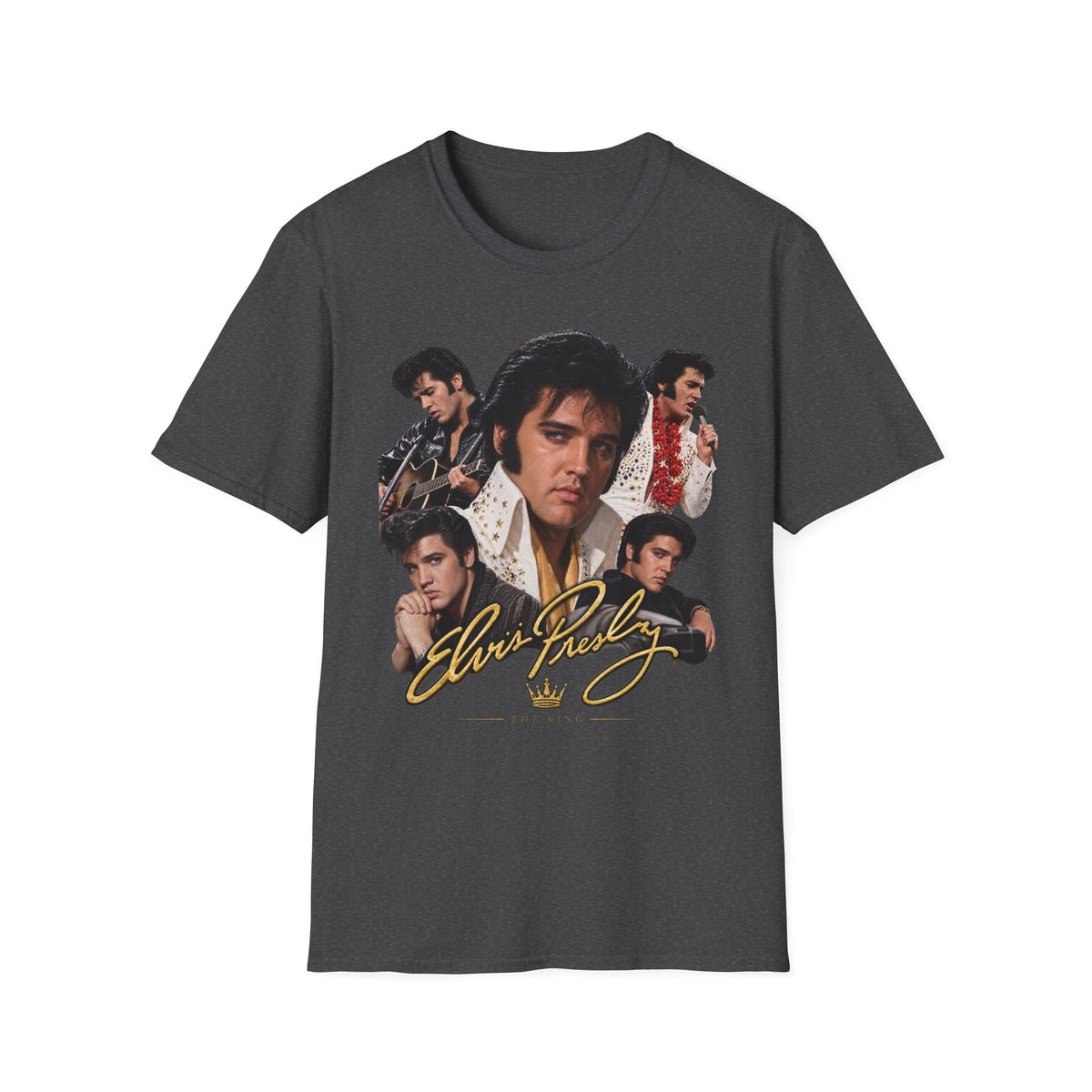 Elvis Vintage Rock Icon Collage T-Shirt