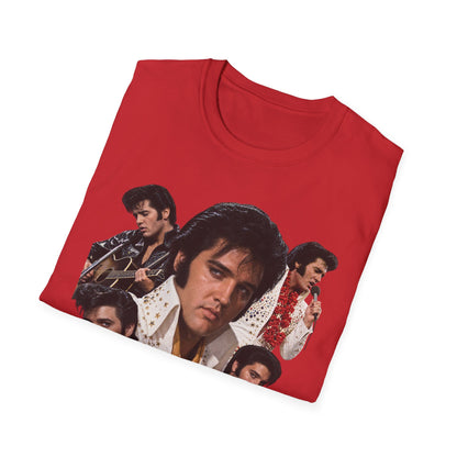 Elvis Vintage Rock Icon Collage T-Shirt