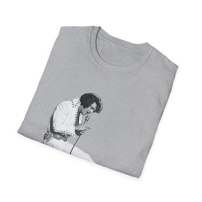 Kneeling Elvis Vintage Script Tee