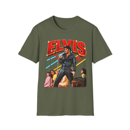 Retro Elvis Concert Sticker Tee
