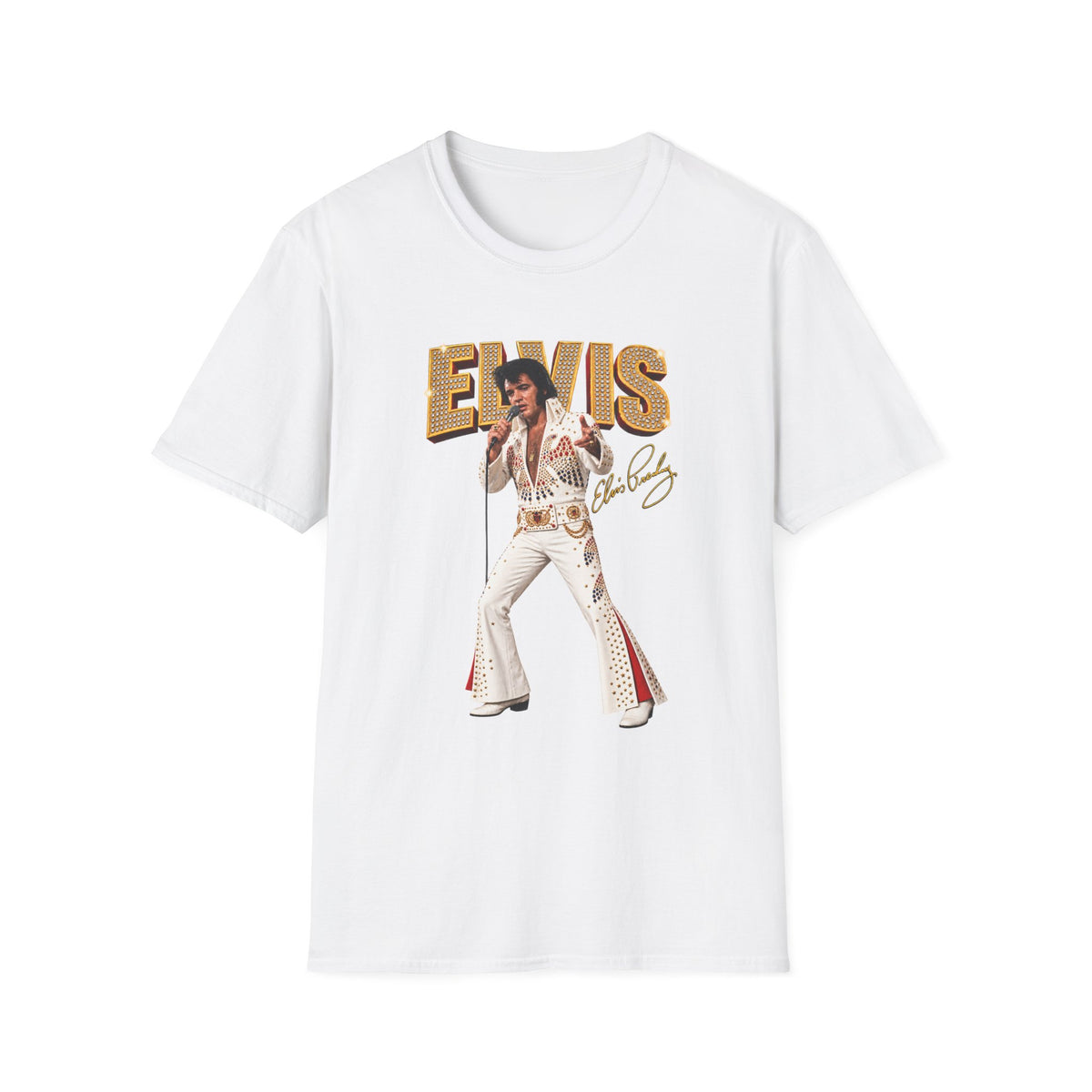 Elvis Presley Vintage Graphic T‑Shirt — 'Elvis' Signature Concert Tee