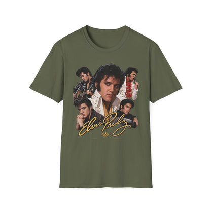 Elvis Vintage Rock Icon Collage T-Shirt