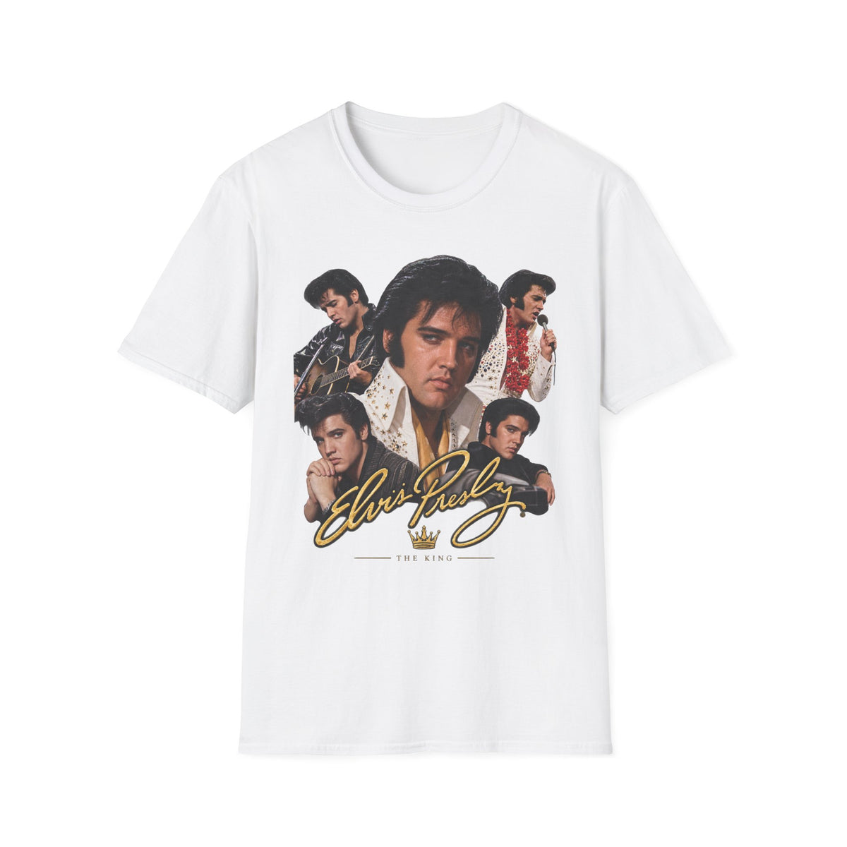 Elvis Vintage Rock Icon Collage T-Shirt