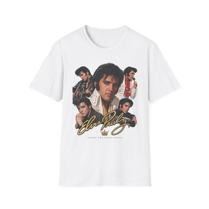 Elvis Vintage Rock Icon Collage T-Shirt