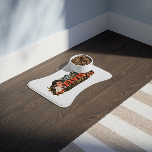 Elvis Fan Shop Pet Feeding Mat – Retro Graceland Dog & Cat Bowl Placemat