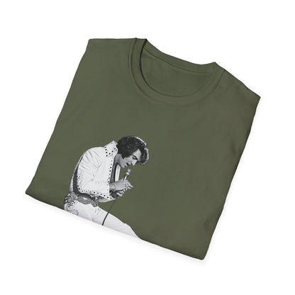 Kneeling Elvis Vintage Script Tee