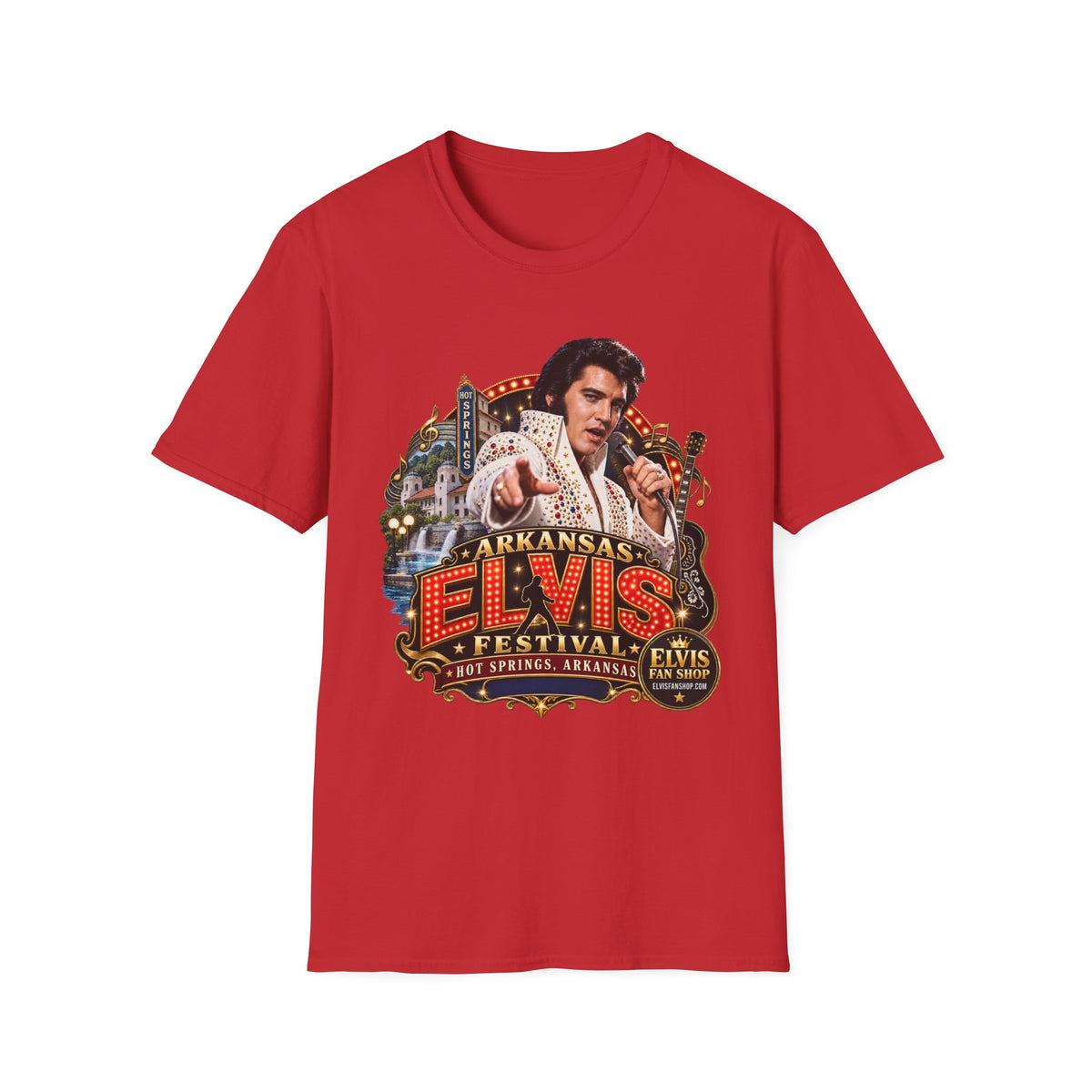 Hot Springs Elvis Festival Unisex Softstyle T-Shirt