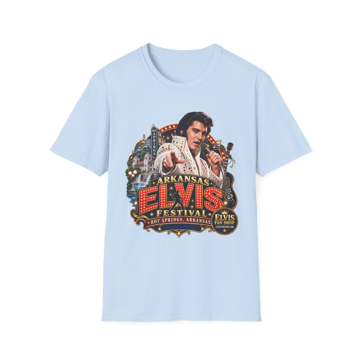 Hot Springs Elvis Festival Unisex Softstyle T-Shirt