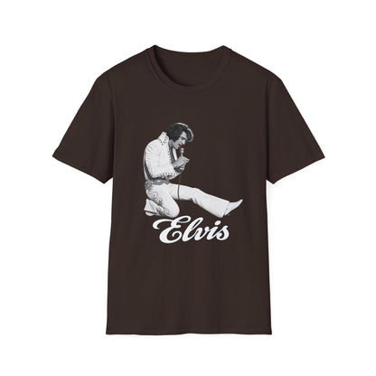 Kneeling Elvis Vintage Script Tee