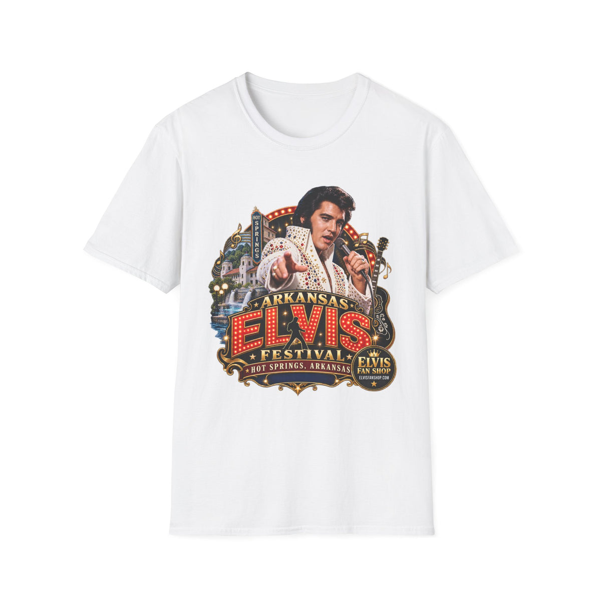Hot Springs Elvis Festival Unisex Softstyle T-Shirt