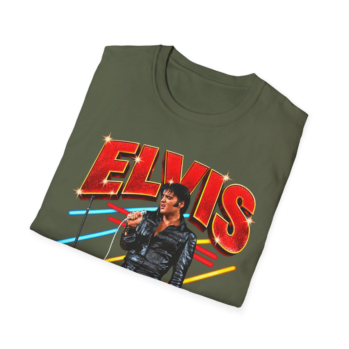 Retro Elvis Concert Sticker Tee