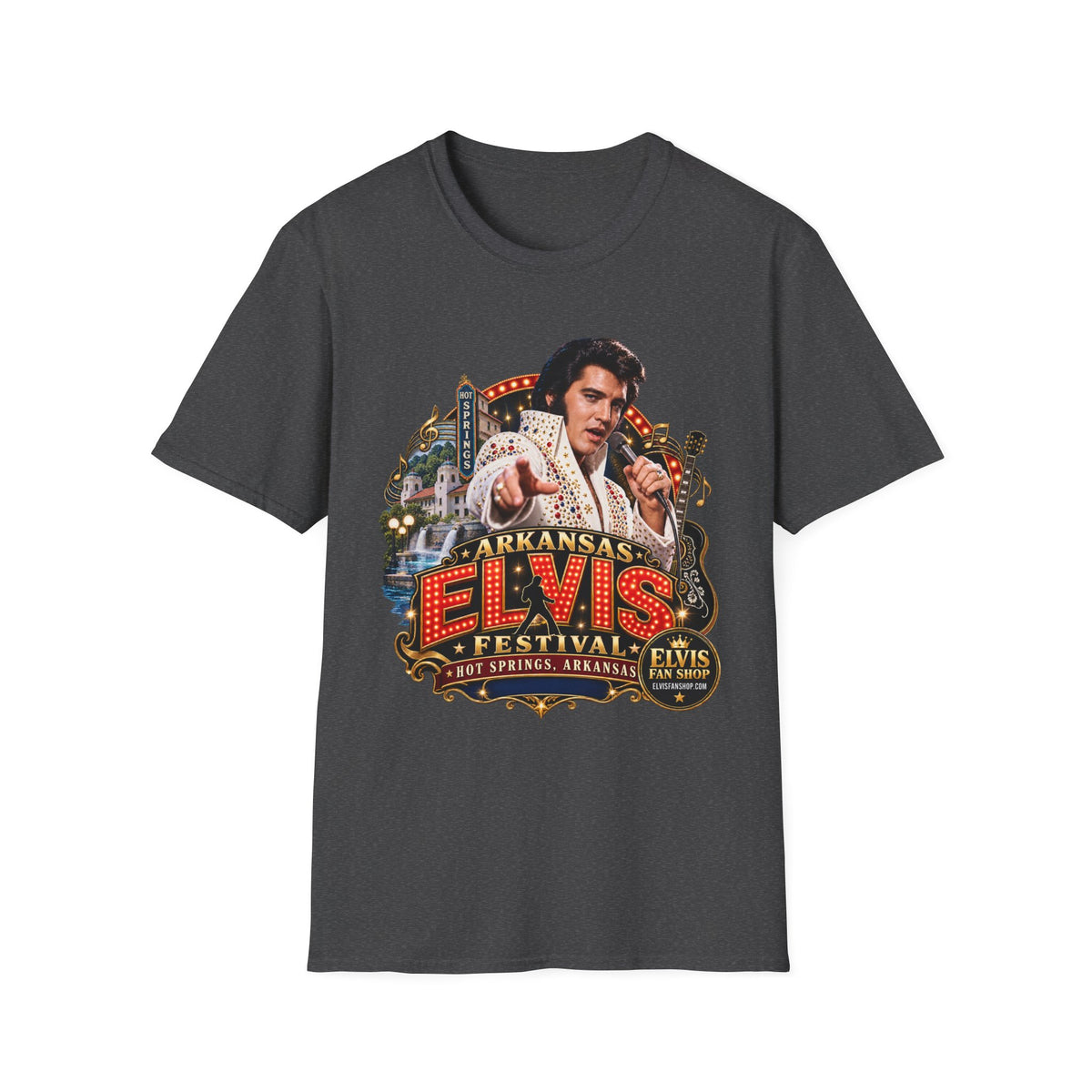 Hot Springs Elvis Festival Unisex Softstyle T-Shirt