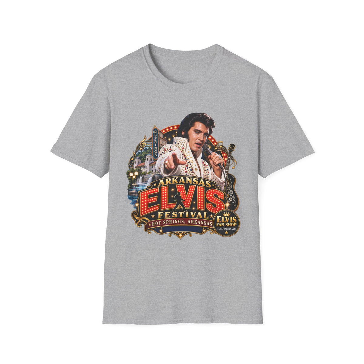 Hot Springs Elvis Festival Unisex Softstyle T-Shirt