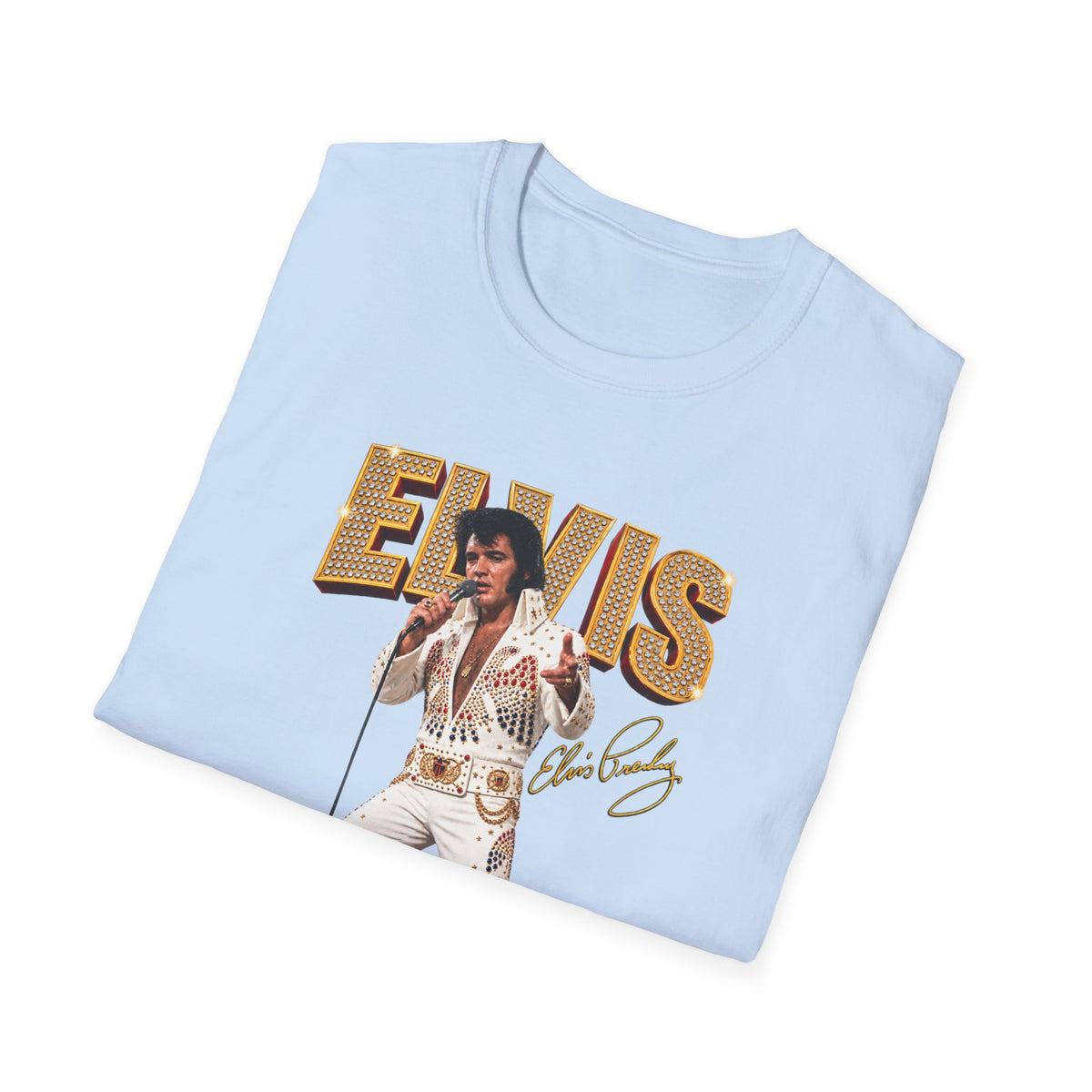 Elvis Presley Vintage Graphic T‑Shirt — 'Elvis' Signature Concert Tee