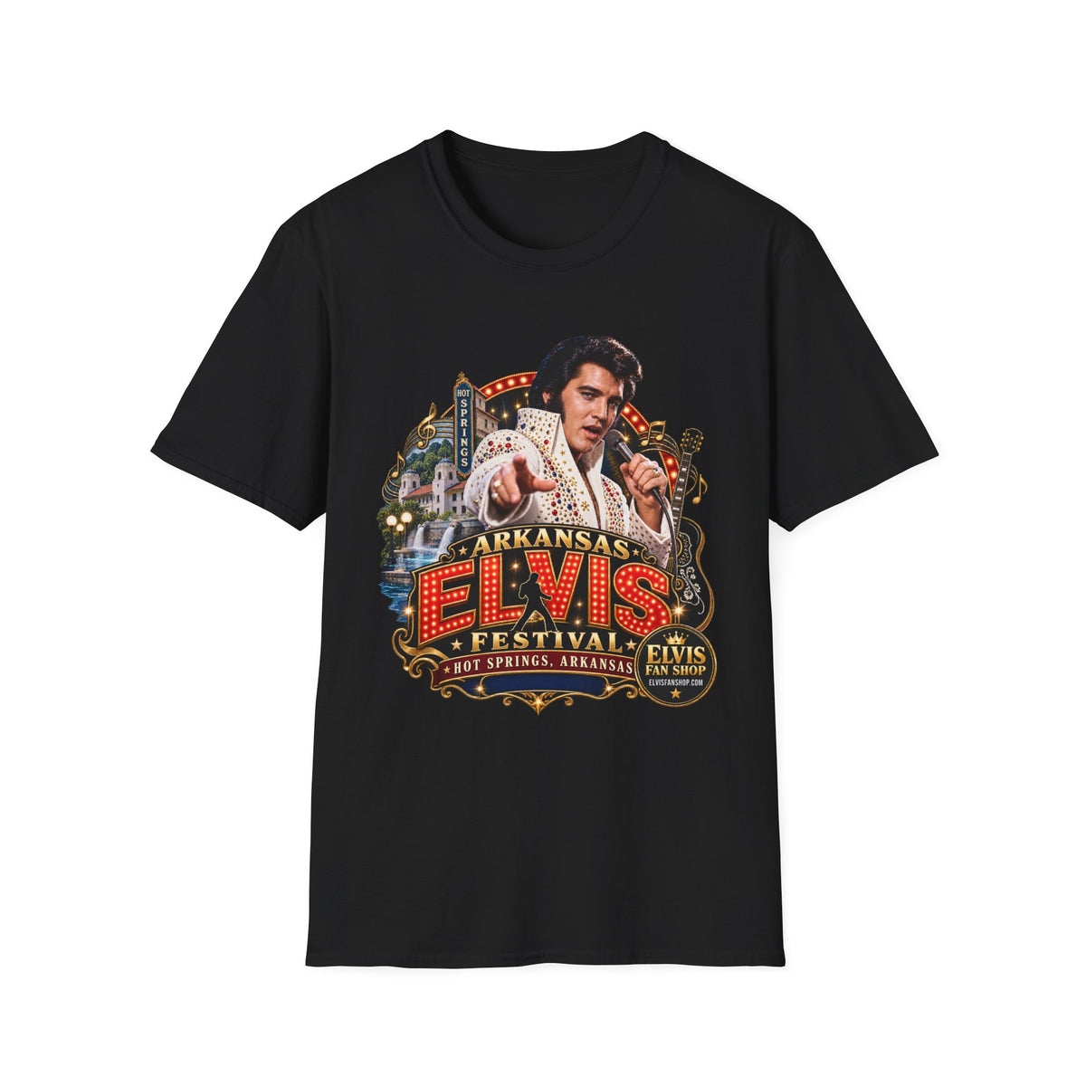 Hot Springs Elvis Festival Unisex Softstyle T-Shirt
