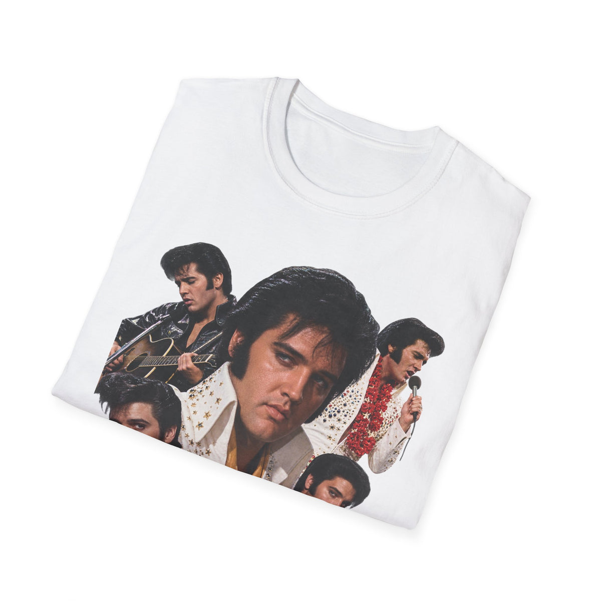 Elvis Vintage Rock Icon Collage T-Shirt