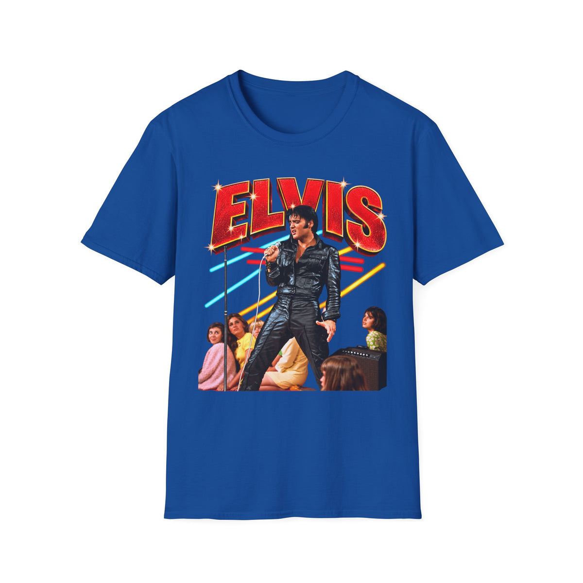 Retro Elvis Concert Sticker Tee