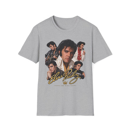 Elvis Vintage Rock Icon Collage T-Shirt