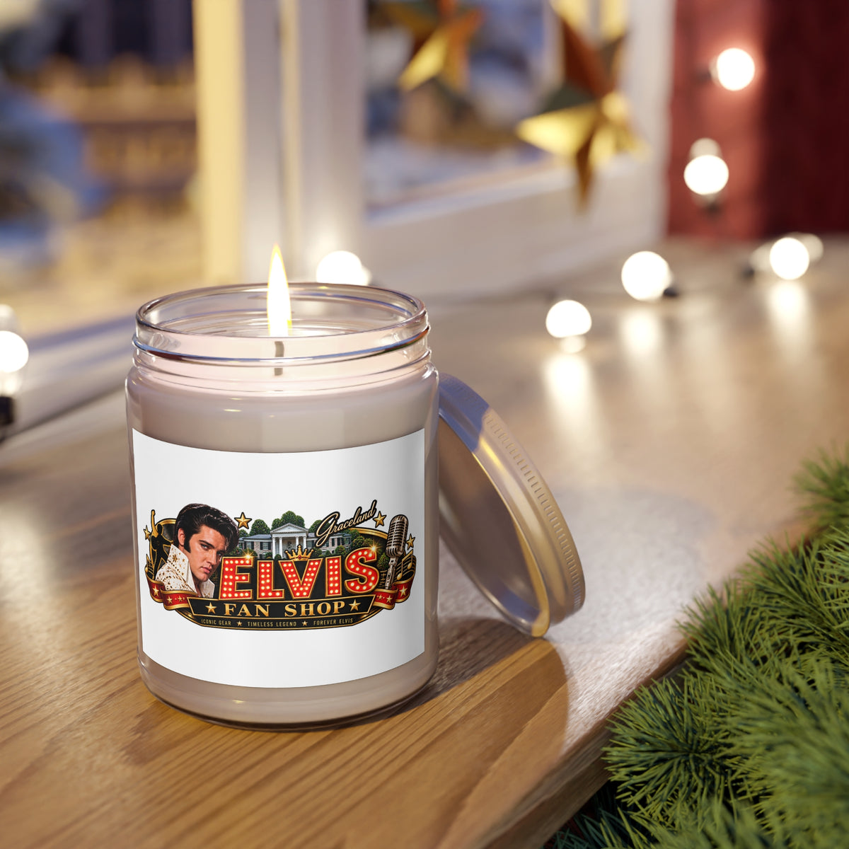 Elvis Fan Shop Scented Soy Candle — 9oz Jar
