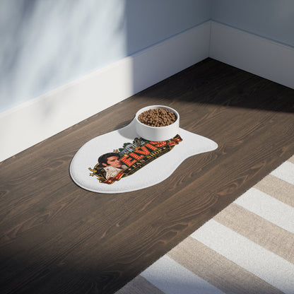 Elvis Fan Shop Pet Feeding Mat – Retro Graceland Dog & Cat Bowl Placemat