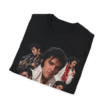 Elvis Vintage Rock Icon Collage T-Shirt